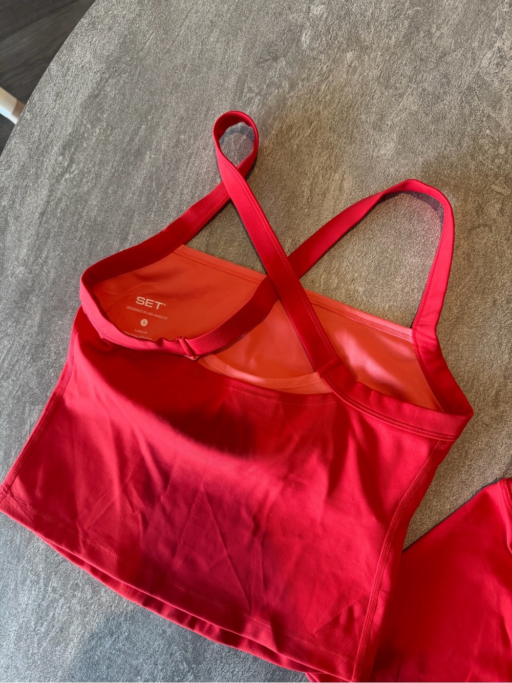 SET Active Luxform Studio Tank & Lux Shorts in Maraschino - Picture 7 of 8